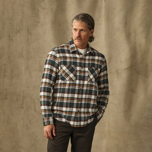 Rangeland flannel shirt par Filson | Green / bronze plaid (Green)