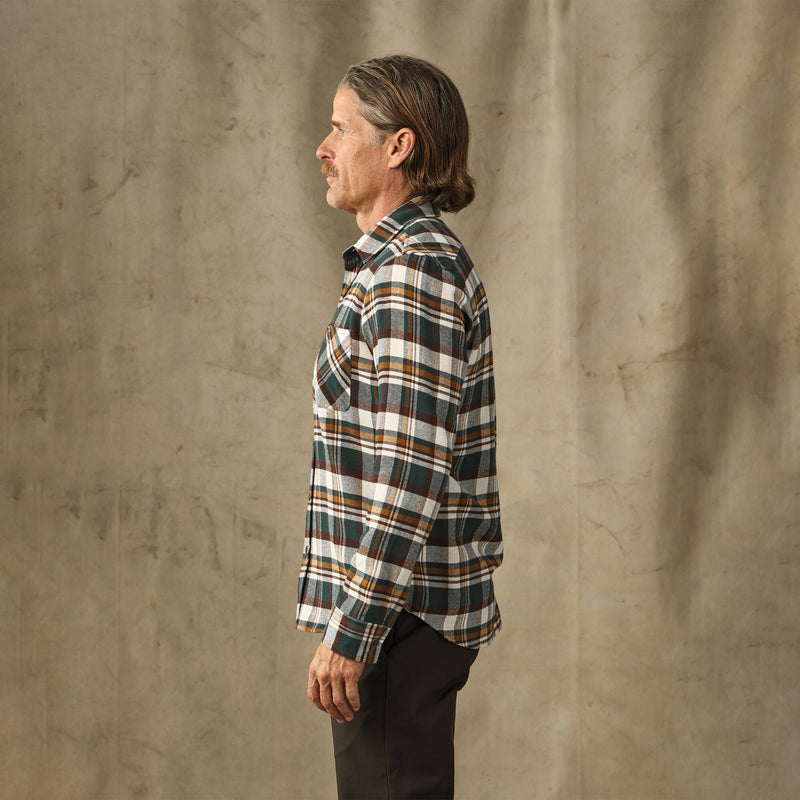 Rangeland flannel shirt par Filson | Green / bronze plaid (Green)