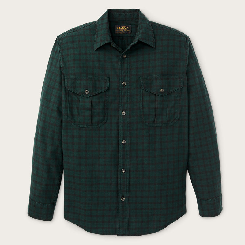 Lightweight alaskan guide shirt by Filson | Pine / black plaid (Green)