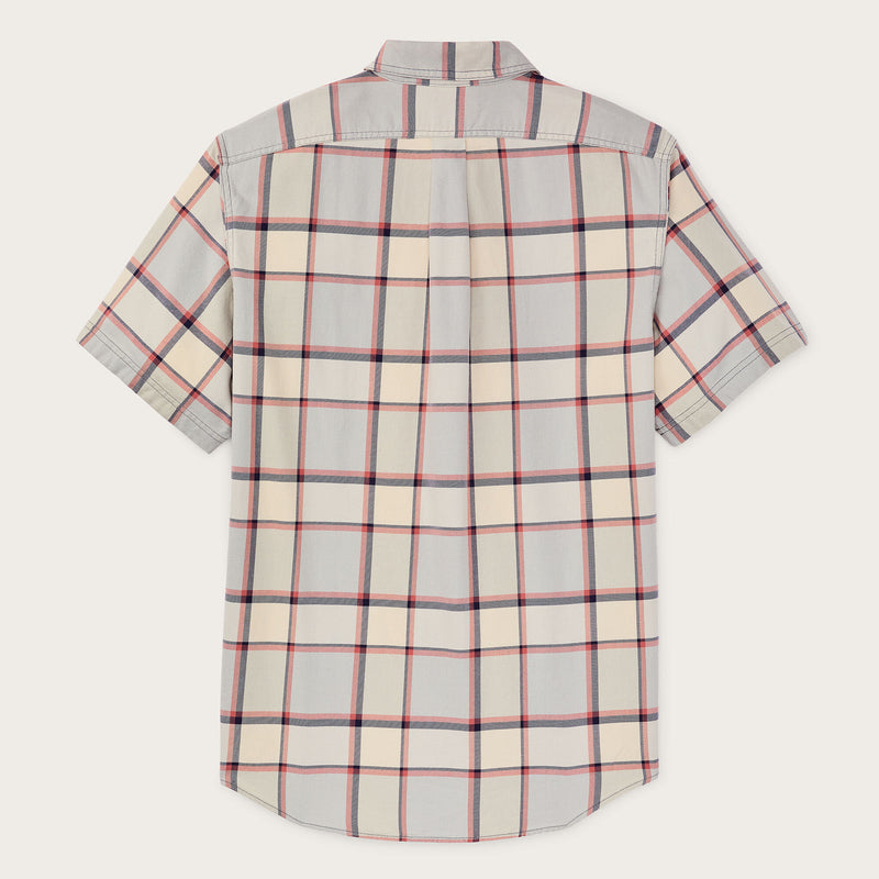 Short sleeve lightweight alaskan guide shirt par Filson | Light blue / tan plaid (Multicolor)