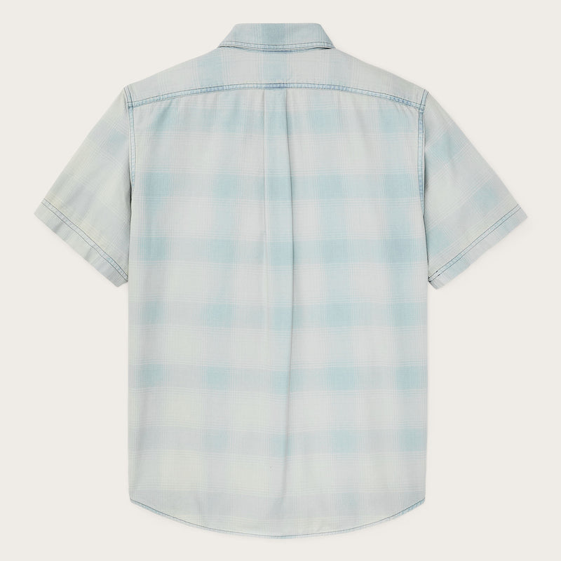 Short sleeve lightweight alaskan guide shirt par Filson | Indigo plaid (Blue)