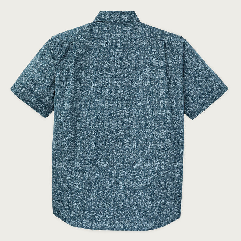 Filson's washed short sleeve feather cloth shirt par Filson | Blue / print (Blue)