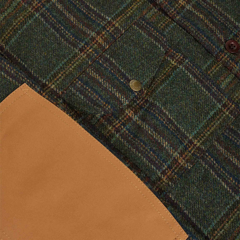 Filson × junya watanabe hemd aus wolle und leder von Filson | Green black beige / (Green)
