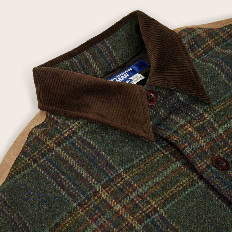 Filson × junya watanabe hemd aus wolle und leder von Filson | Green black beige / (Green)