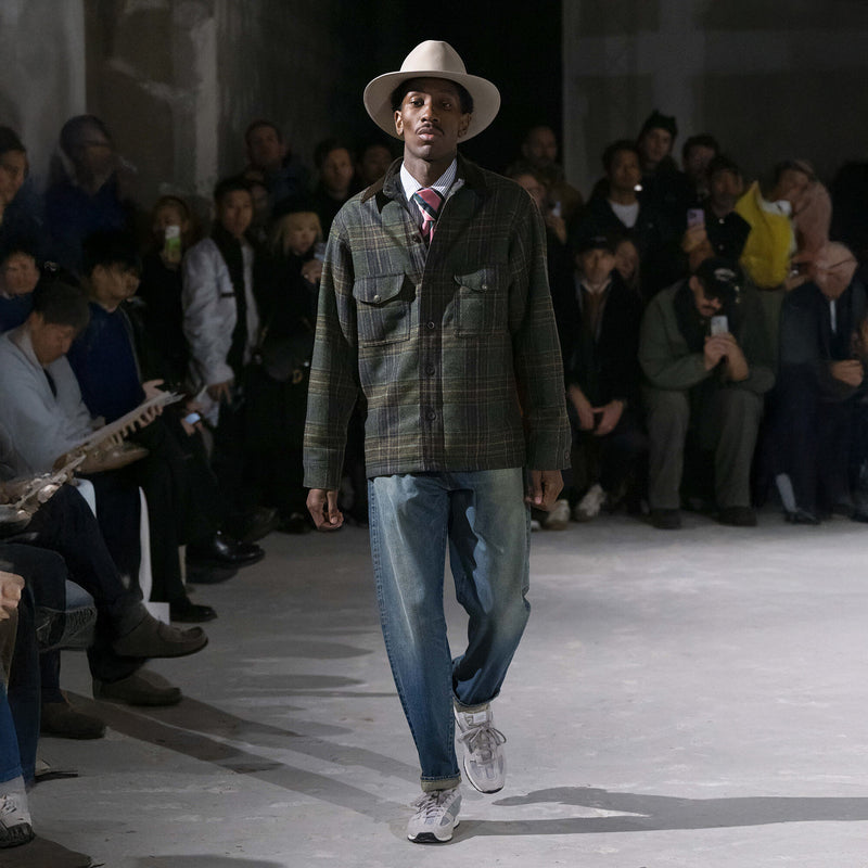 Filson × junya watanabe hemd aus wolle und leder von Filson | Green black beige / (Green)