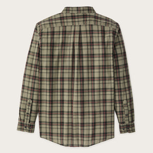 Madras button-down shirt par Filson | Olive / gravel plaid (Green)