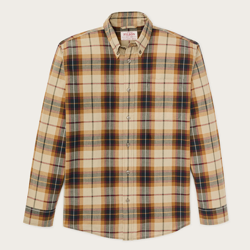 Madras button-down shirt par Filson | Tan / spruce multi (Yellow)