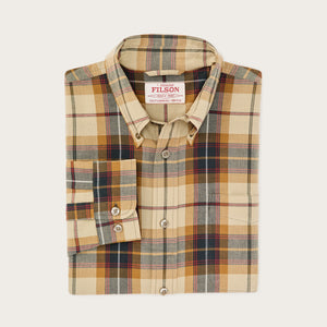 Madras button-down shirt par Filson | Tan / spruce multi (Yellow)