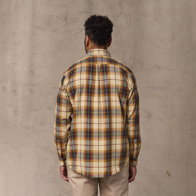 Madras button-down shirt par Filson | Tan / spruce multi (Yellow)