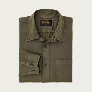 4.5-oz. twill shirt par Filson | Military olive (Green)