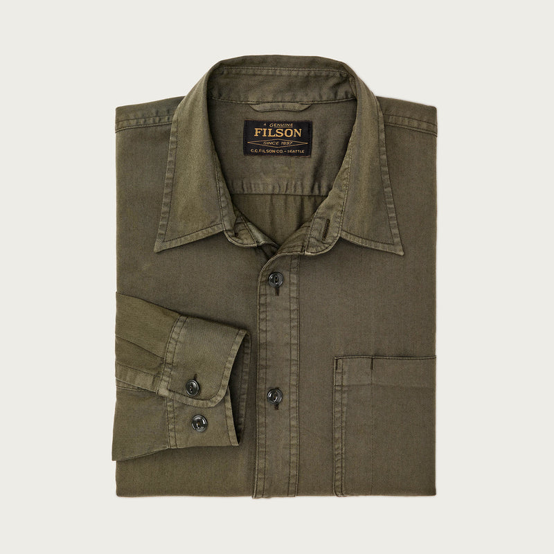 4.5-oz. twill shirt par Filson | Military olive (Green)
