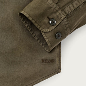 4.5-oz. twill shirt par Filson | Military olive (Green)