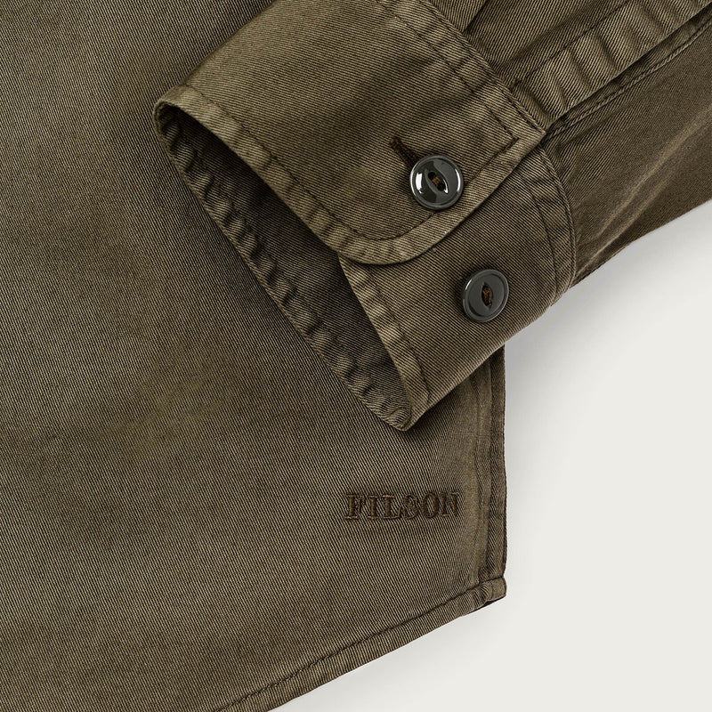 4.5-oz. twill shirt par Filson | Military olive (Green)