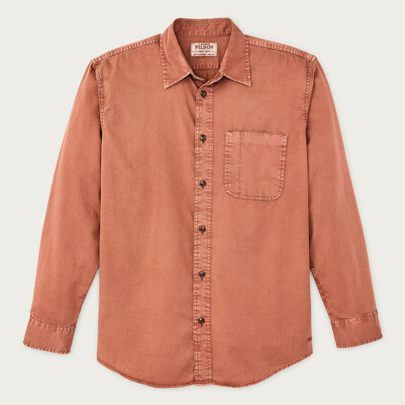 4.5-oz. twill shirt par Filson | Copper brown (Red)