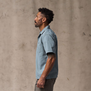 Short sleeve 4.5-oz. twill shirt by Filson | Lead (Blue)