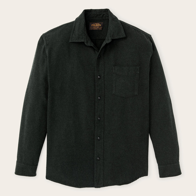 Rustic flannel shirt par Filson | Dark moss heather (Black)
