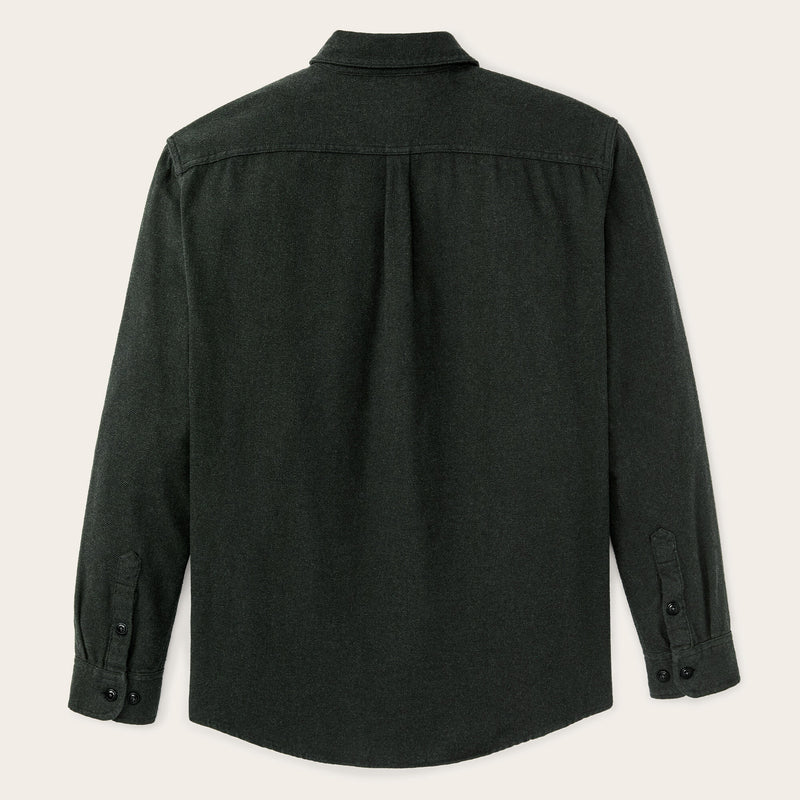 Rustic flannel shirt par Filson | Dark moss heather (Black)