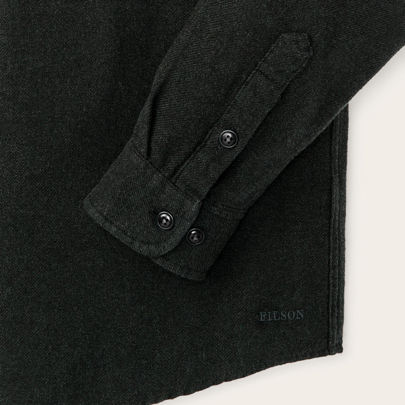 Rustic flannel shirt par Filson | Dark moss heather (Black)