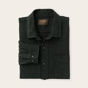 Rustic flannel shirt par Filson | Dark moss heather (Black)