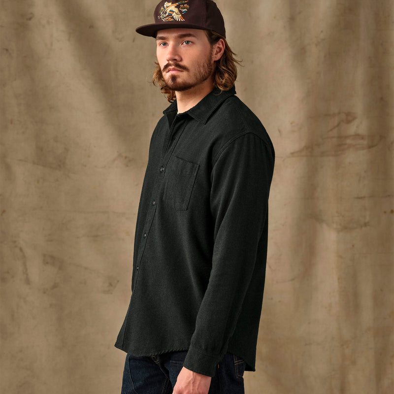 Rustic flannel shirt par Filson | Dark moss heather (Black)