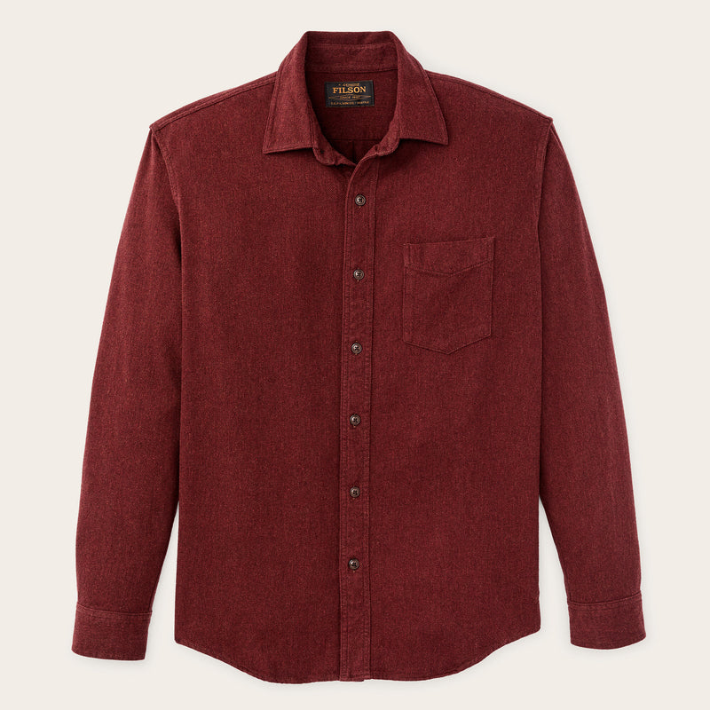 Rustic flannel shirt par Filson | Port heather (Red)