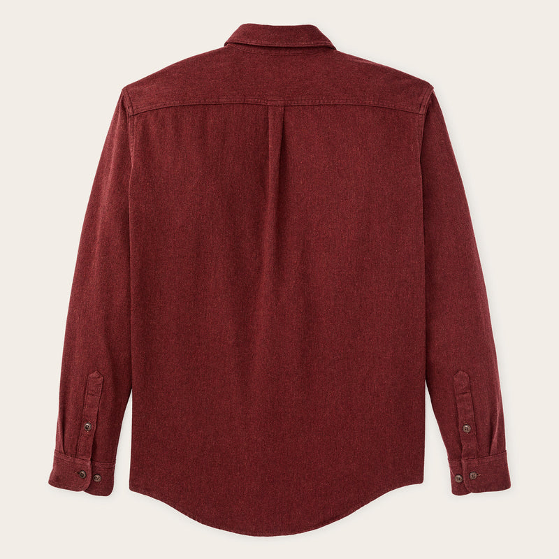 Rustic flannel shirt par Filson | Port heather (Red)