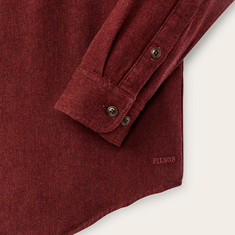 Rustic flannel shirt par Filson | Port heather (Red)