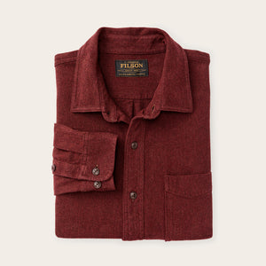 Rustic flannel shirt par Filson | Port heather (Red)