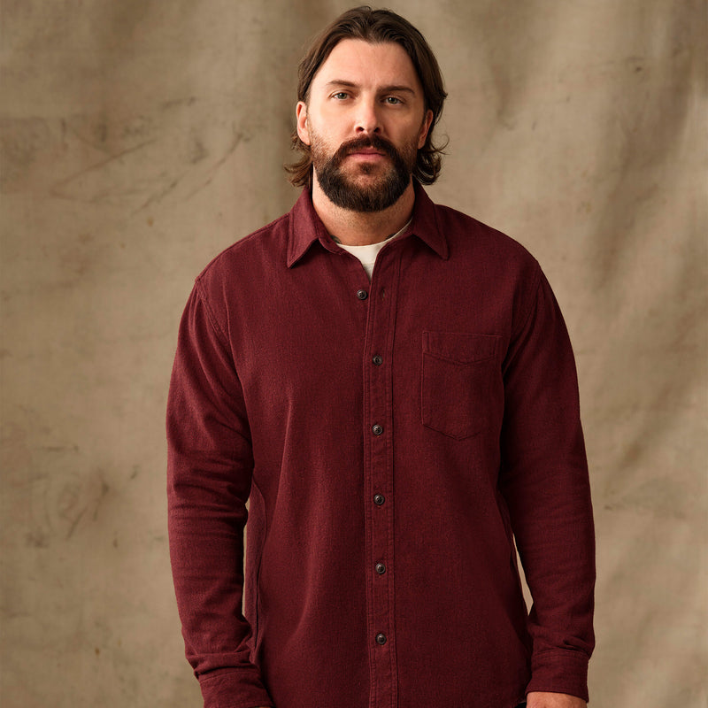 Rustic flannel shirt par Filson | Port heather (Red)