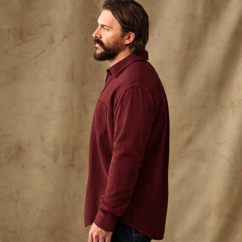 Rustic flannel shirt par Filson | Port heather (Red)