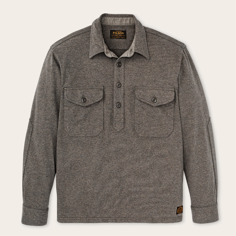 Field knit pullover shirt par Filson | Smoke heather (Brown)