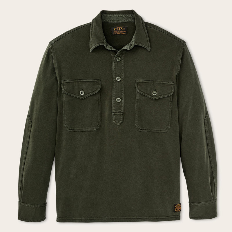 Field knit pullover shirt par Filson | Dark timber (Green)