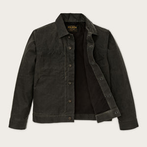 Tin cloth short lined cruiser jacket by Filson | Beluga (Gray)
