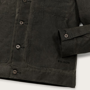 Tin cloth short lined cruiser jacket by Filson | Beluga (Gray)