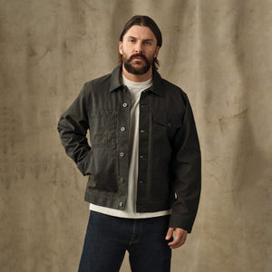 Tin cloth short lined cruiser jacket by Filson | Beluga (Gray)