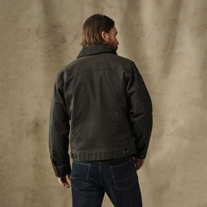 Tin cloth short lined cruiser jacket by Filson | Beluga (Gray)