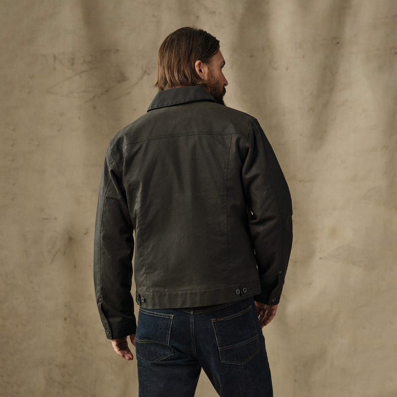 Tin cloth short lined cruiser jacket by Filson | Beluga (Gray)