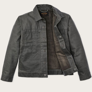 Giacca foderata dal taglio corto cruiser in tin cloth di Filson | Castor gray (Grey)