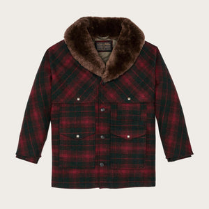 Lined mackinaw wool packer coat by Filson | Burgundy / dark oliv (Red)