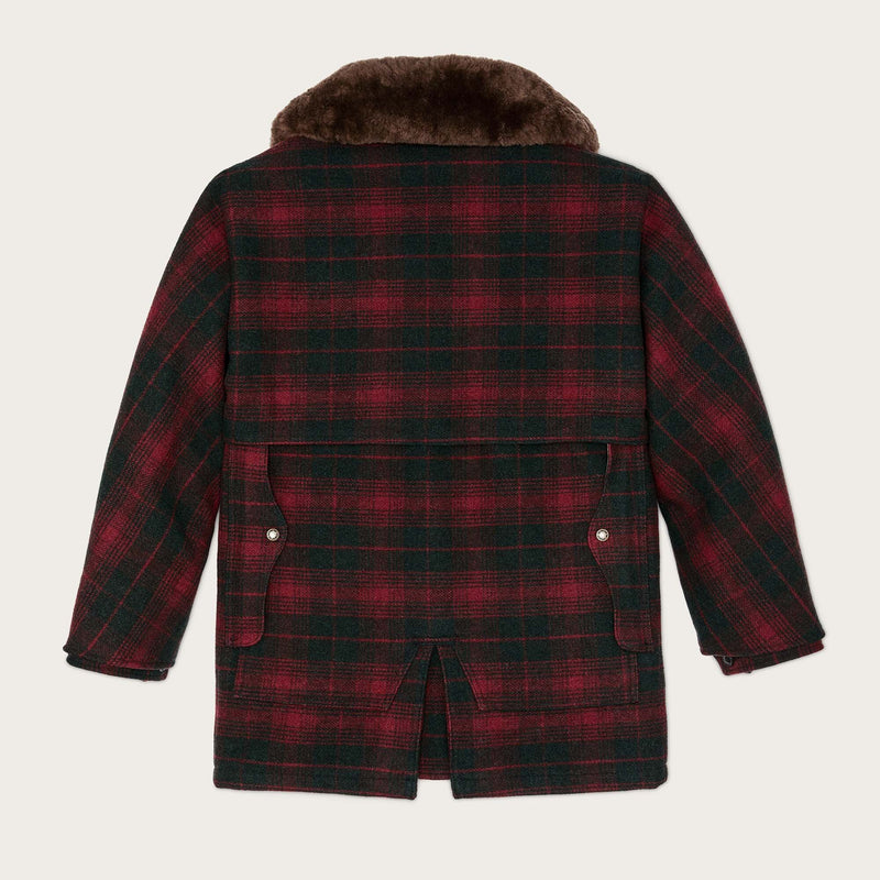 Lined mackinaw wool packer coat by Filson | Burgundy / dark oliv (Red)