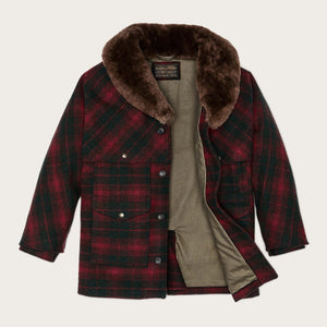 Lined mackinaw wool packer coat by Filson | Burgundy / dark oliv (Red)