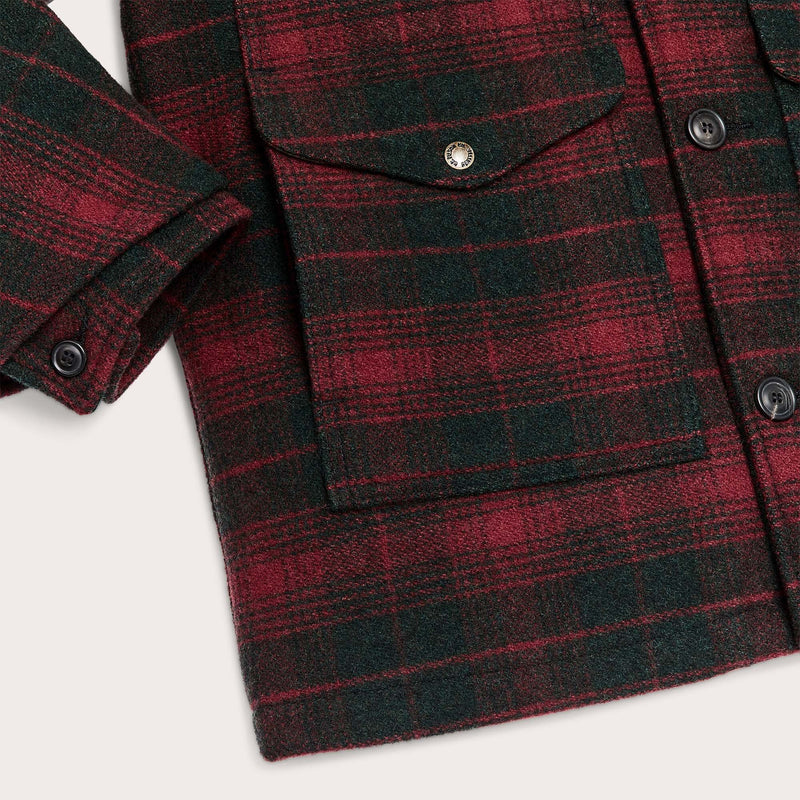 Lined mackinaw wool packer coat by Filson | Burgundy / dark oliv (Red)