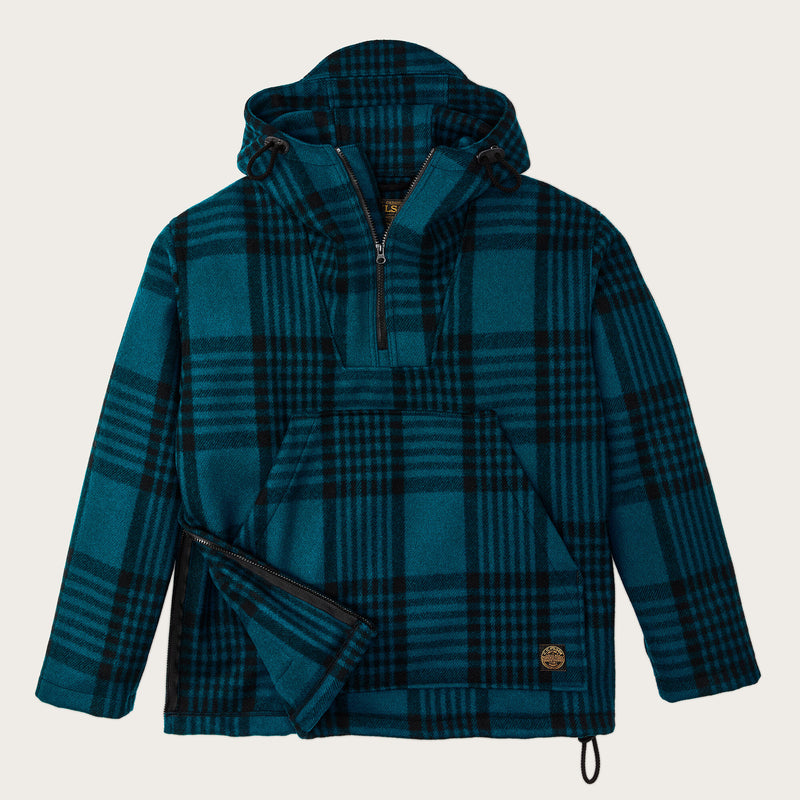Anorak in lana mackinaw di Filson | Blue / black plaid (Blue)