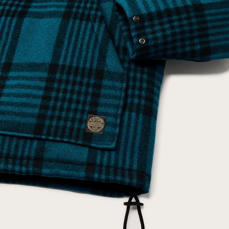Anorak in lana mackinaw di Filson | Blue / black plaid (Blue)