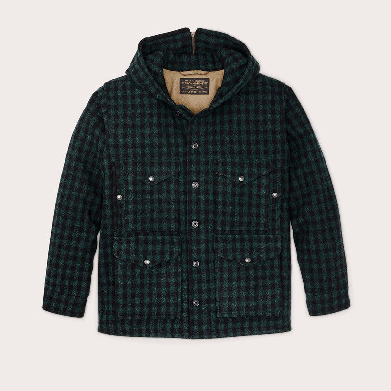 Mackinaw wool hooded cruiser jacket von Filson | Dark timber b (Green)