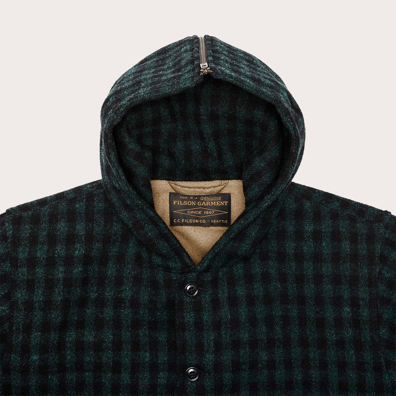 Mackinaw wool hooded cruiser jacket von Filson | Dark timber b (Green)