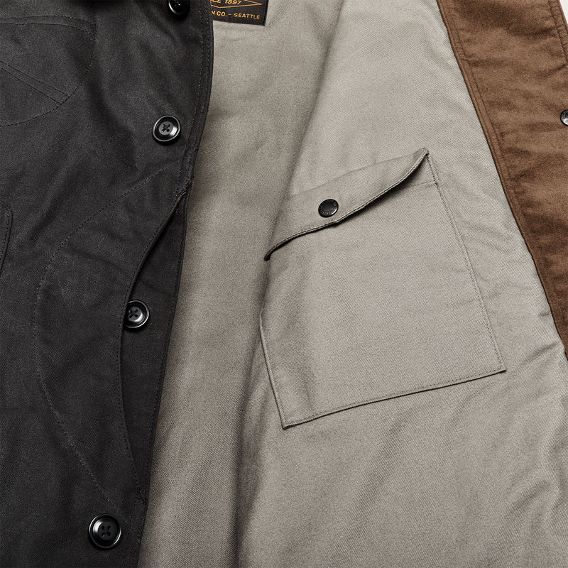 Tin cloth hunting jacket di Filson | Cinder (Gray)