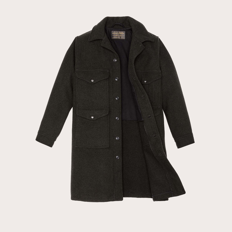 Long mackinaw wool cruiser von Filson | Peat black (Gray)