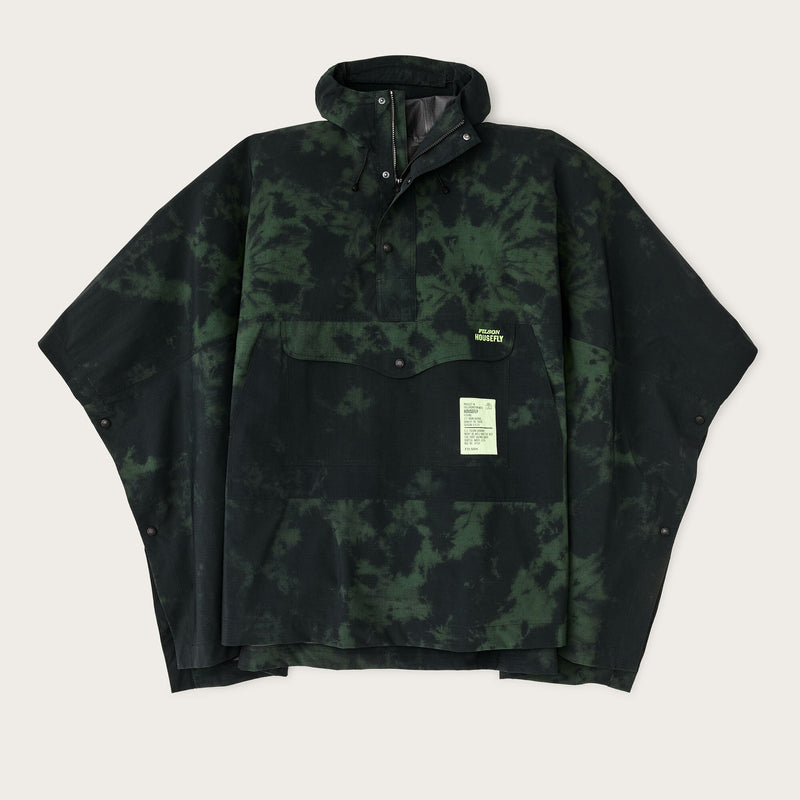 Filson x housefly swiftwater rain poncho von Filson | Dark green tie dye (Green)