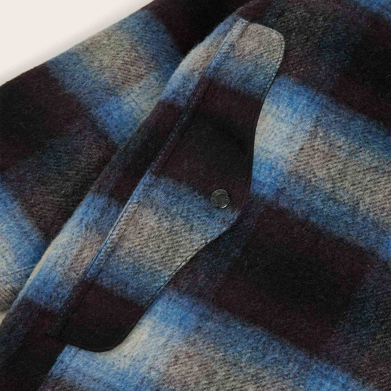 Knitted wool cruiser by Filson | Blue / black plaid (Blue)